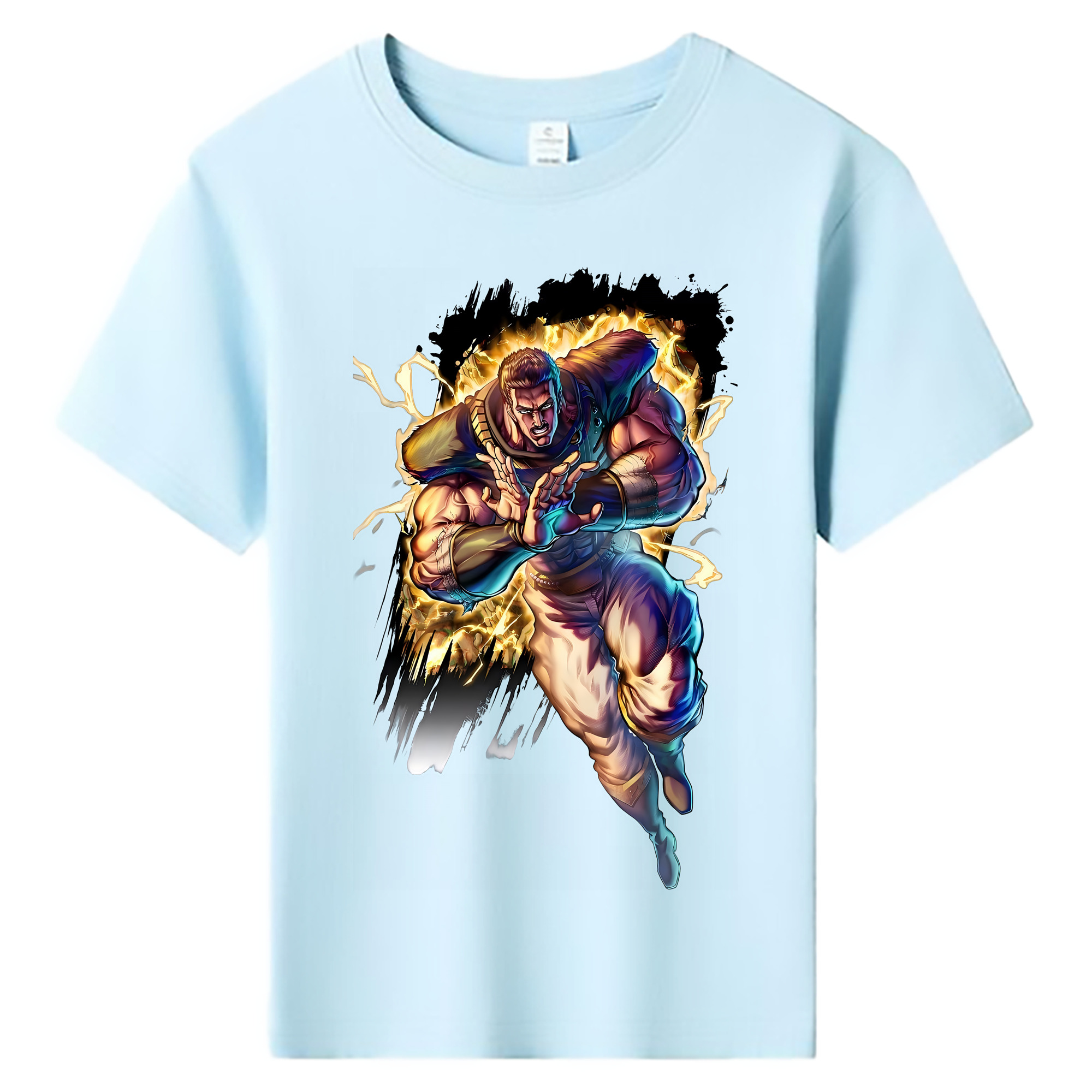 北斗の拳 Fist of the North Star 綿100％キッズTシャツ（フロントプリント）